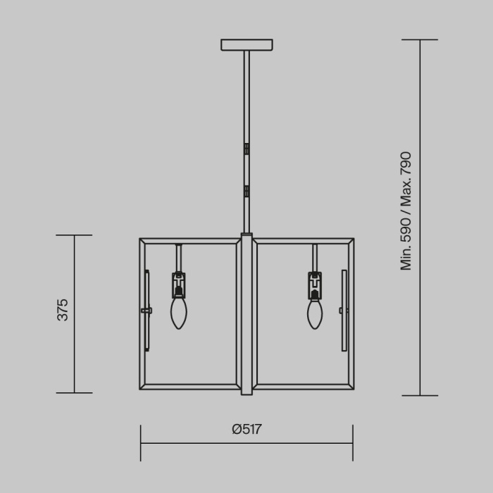 Люстра на штанге Maytoni Marmo MOD099PL-06G