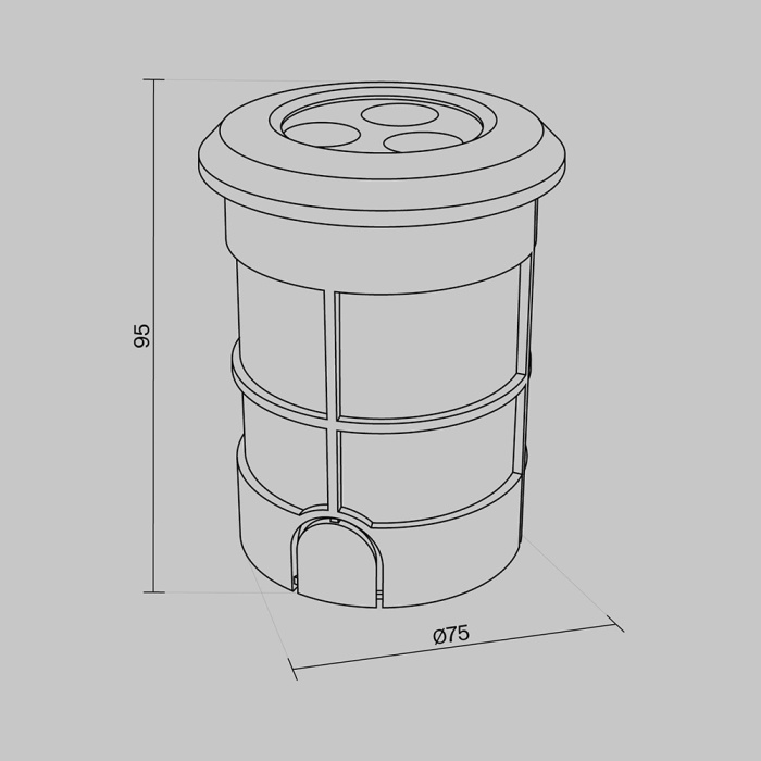 Тротуарный светильник Maytoni Flash O044DL-L3S3K