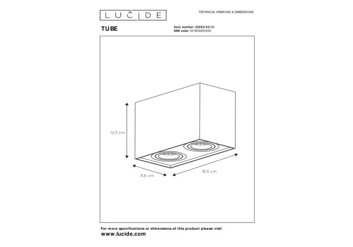Потолочный светильник TUBE 22953/02/31