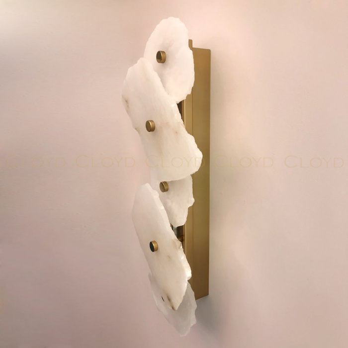 Бра Cloyd KNOSS W1 / выс. 51 см - алебастр - латунь (арт.20270)