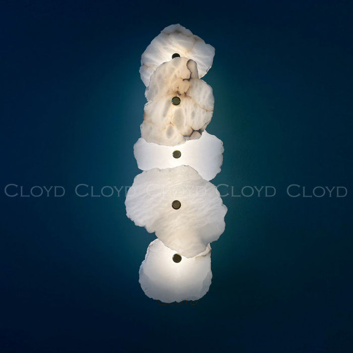 Бра Cloyd KNOSS W1 / выс. 51 см - алебастр - латунь (арт.20270)