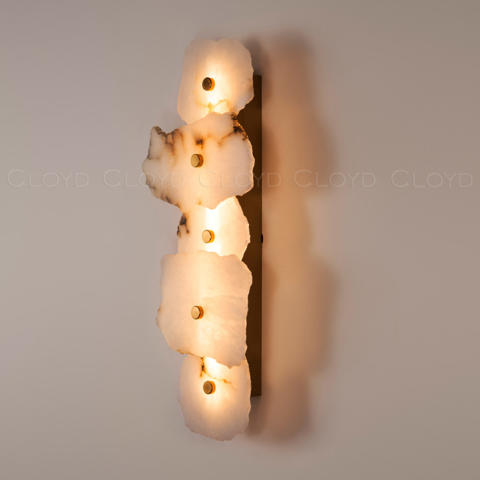 Бра Cloyd KNOSS W1 / выс. 51 см - алебастр - латунь (арт.20270)
