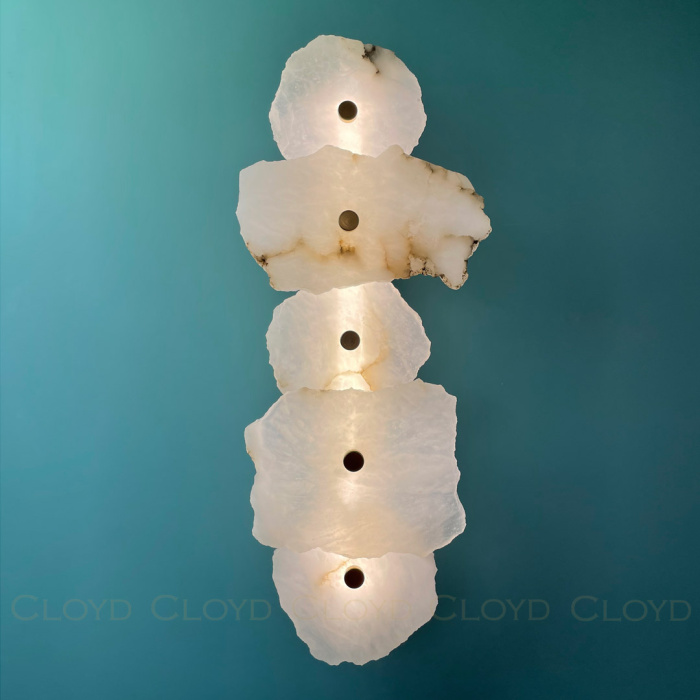 Бра Cloyd KNOSS W1 / выс. 51 см - алебастр - латунь (арт.20270)