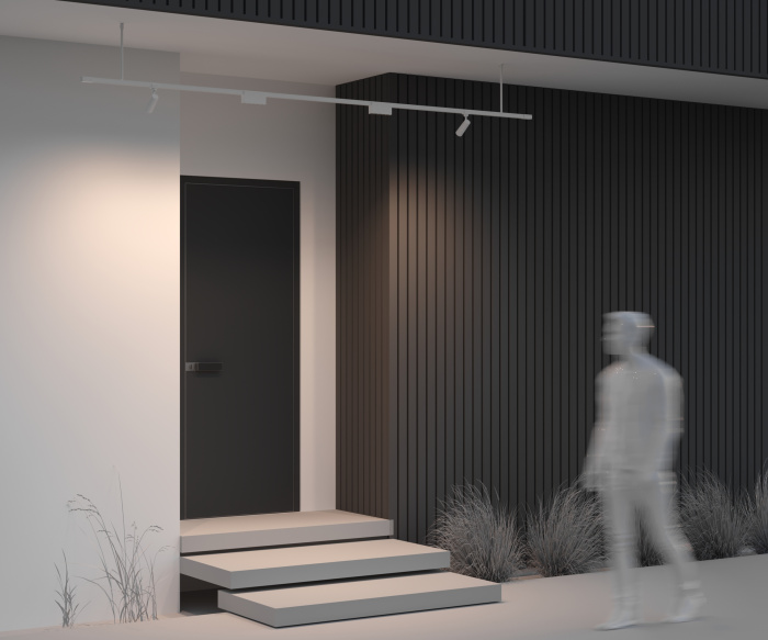 Жёсткий подвес для уличной трековой системы Maytoni Elasity ip white O-TR001-HL-W300