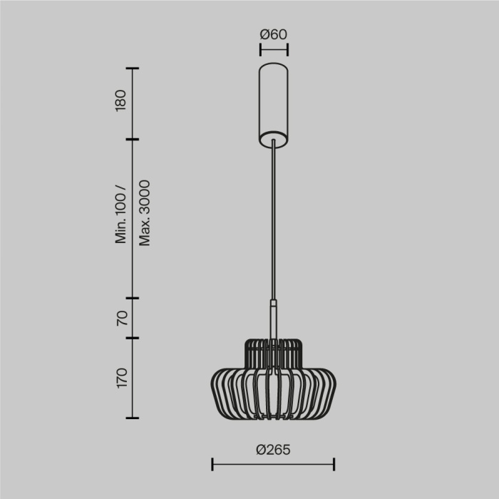 Подвесной светильник Maytoni Namiki MOD465PL-L12BK2