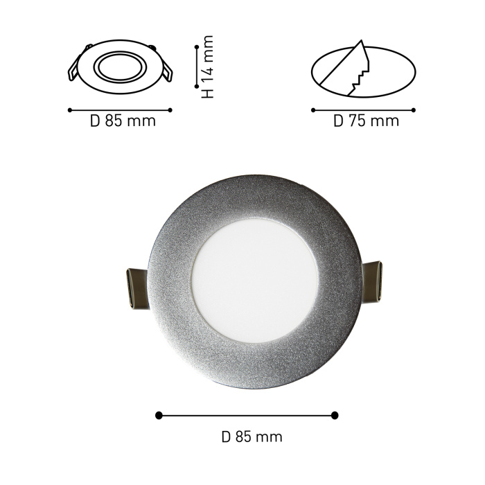 Встраиваемый светильник Favourite Flashled  (в комлекте 3 шт) 1660-3C