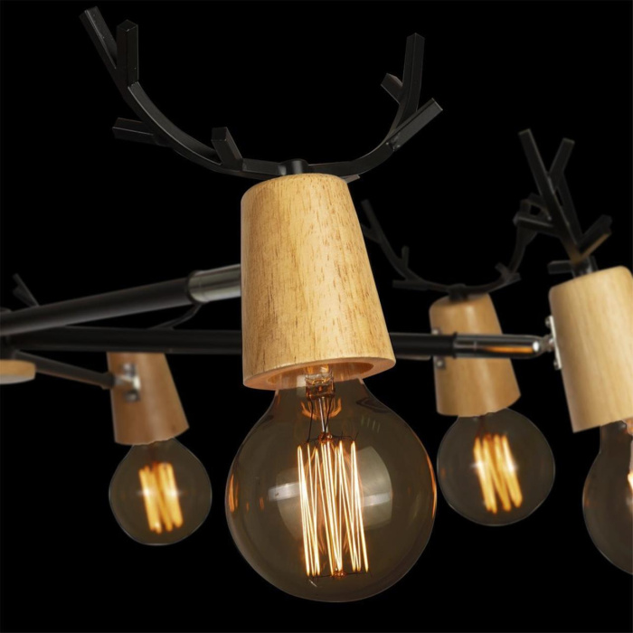 Люстра на штанге Loft it Sven 10024/8 Black