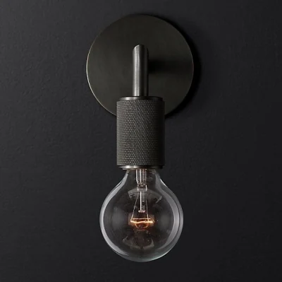 Бра RH Utilitaire Single Sconce Black ImperiumLoft