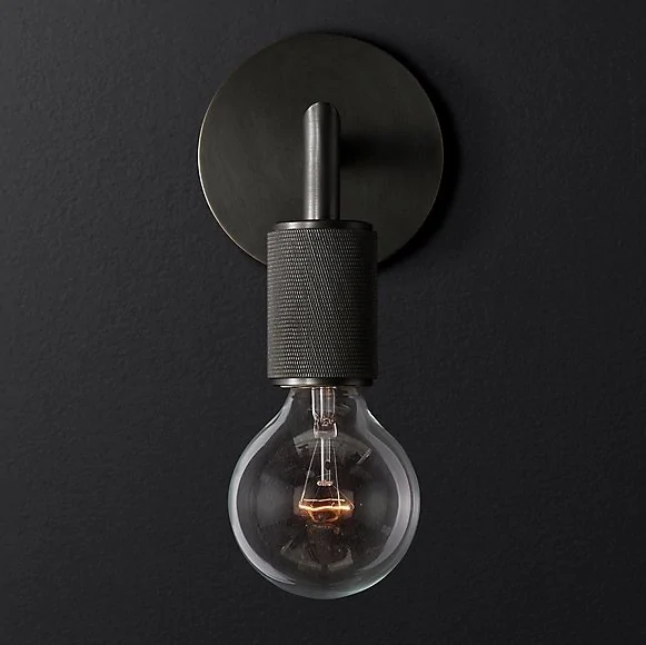 Бра RH Utilitaire Single Sconce Black ImperiumLoft