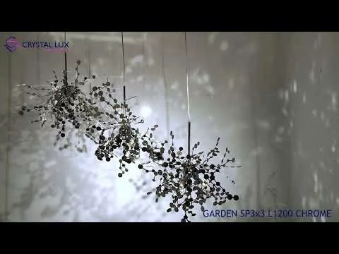 Светильник подвесной Crystal Lux GARDEN SP3х3 L1200 CHROME