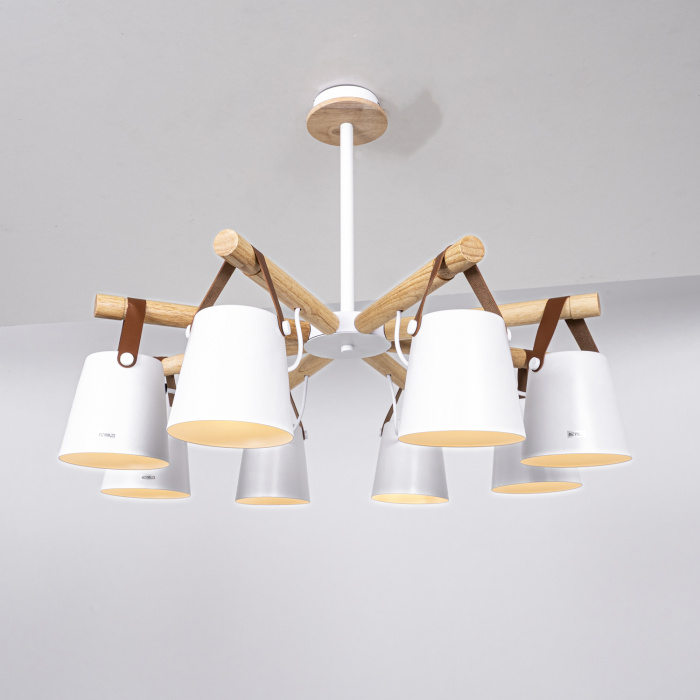 Люстра потолочная на штанге NATURA C8 white ImperiumLoft