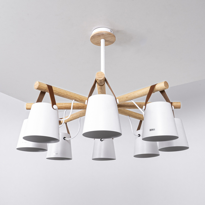 Люстра потолочная на штанге NATURA C8 white ImperiumLoft