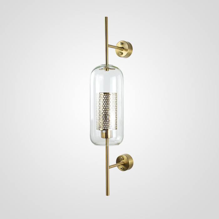 Настенный светильник CATCH WALL cylinder L67 brass ImperiumLoft