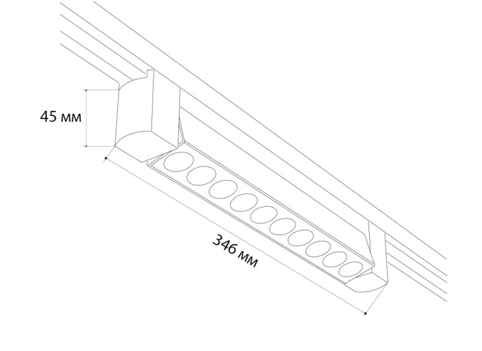 Светильник на шине Italline IT08-8031 black 3000K