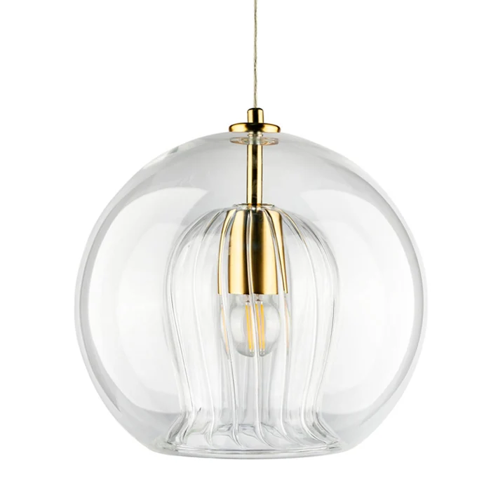 Светильник подвесной Crystal Lux LUISA SP1 BRASS/TRANSPARENT