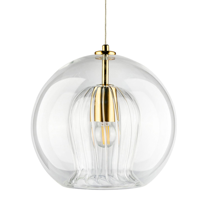 Светильник подвесной Crystal Lux LUISA SP1 BRASS/TRANSPARENT