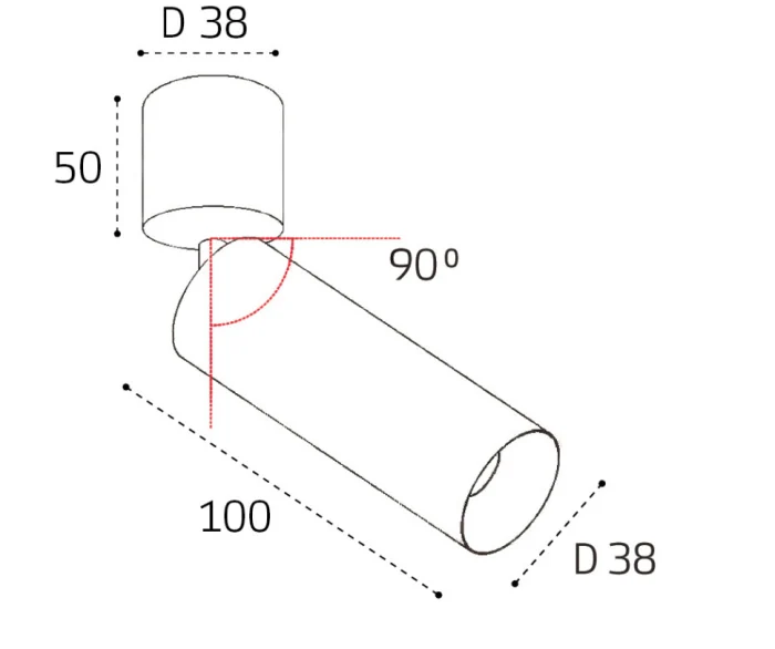 Светильник потолочный поворотный ITALLINE IT02-023 black 3000K