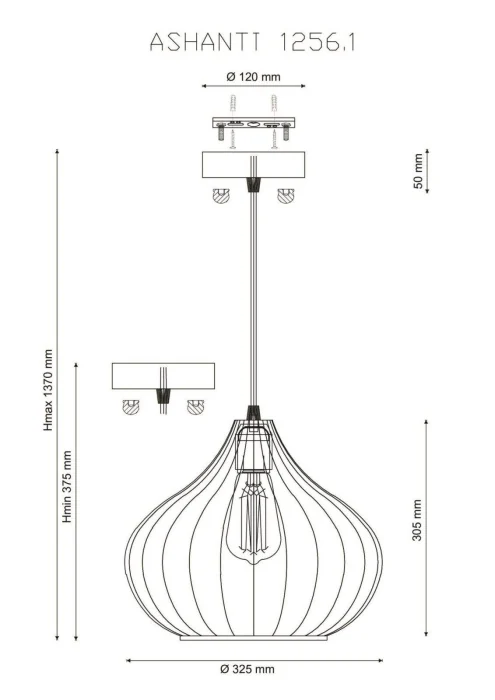 Светильник подвесной Lucia Tucci ASHANTI 1256.1