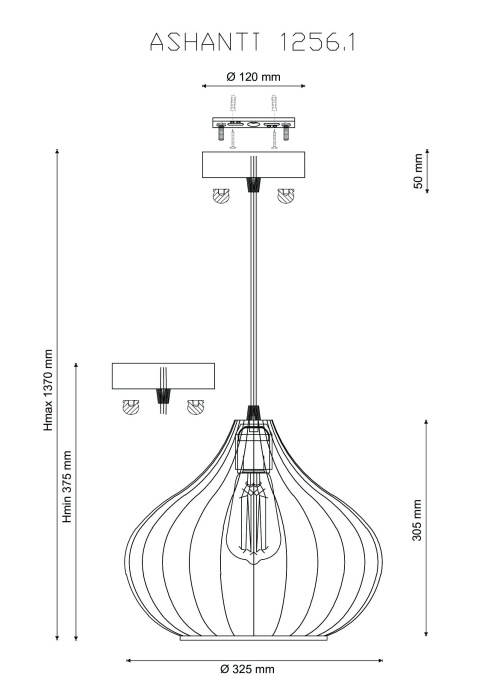 Светильник подвесной Lucia Tucci ASHANTI 1256.1
