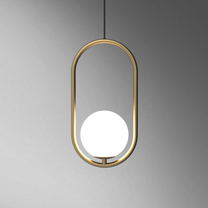 Подвесной светильник Matthew McCormick hoop 40 Gold MILA Pendant ImperiumLoft
