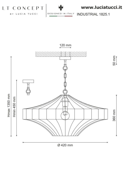 Люстра подвесная Lucia Tucci INDUSTRIAL 1825.1