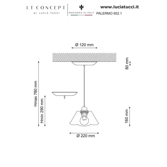 Люстра подвесная Lucia Tucci PALERMO 652.1