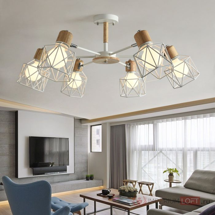 Потолочная люстра CORF B3 White 8 lamps ImperiumLoft