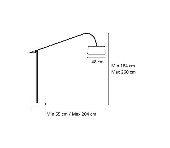 Торшер наклонный Leds C4 EXTEND 25-2860-Y2-14