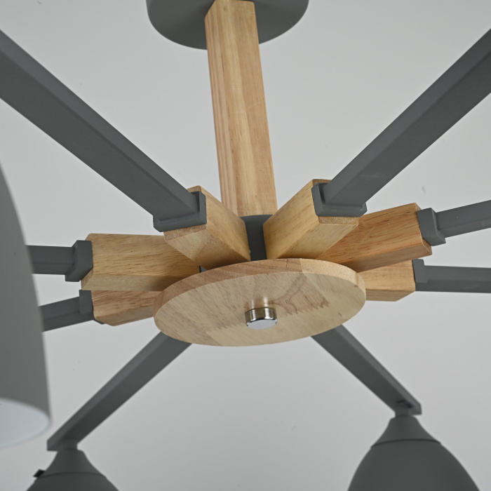 Люстра на штанге NOA 8 Gray ImperiumLoft 183461-26