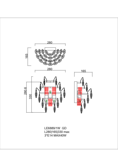 Настенный светильник Leon Adriana LE6889/1W CH