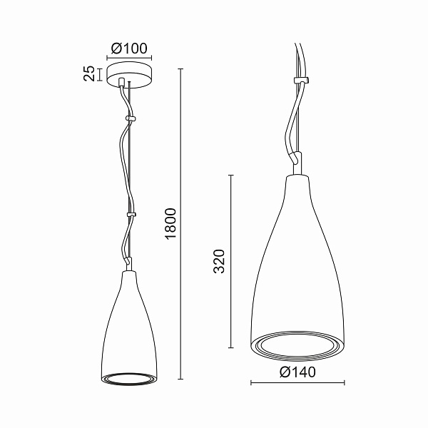 Подвесной светильник Ledron 2549C