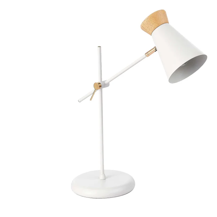 Прикроватная лампа Белый, Золотистый/Белый, Дерево E27 1*60W SLE1252-504-01