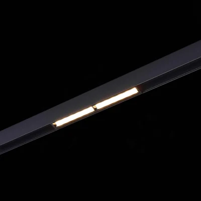 Магнитный трековый светильник Черный LED 1*12W 3000K 700Lm Ra&gt;90 120° IP20 L220xW22xH46 ST804.436.12