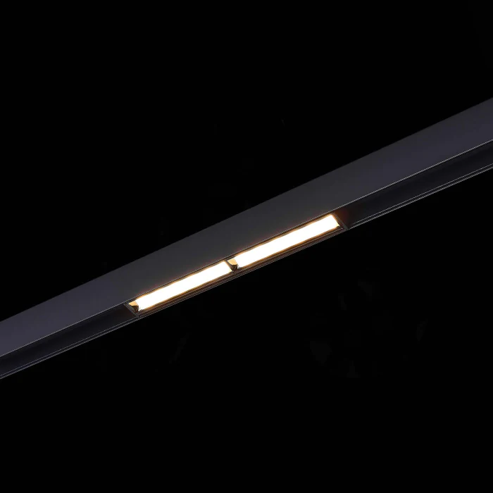 Магнитный трековый светильник Черный LED 1*12W 3000K 700Lm Ra>90 120° IP20 L220xW22xH46 ST804.436.12