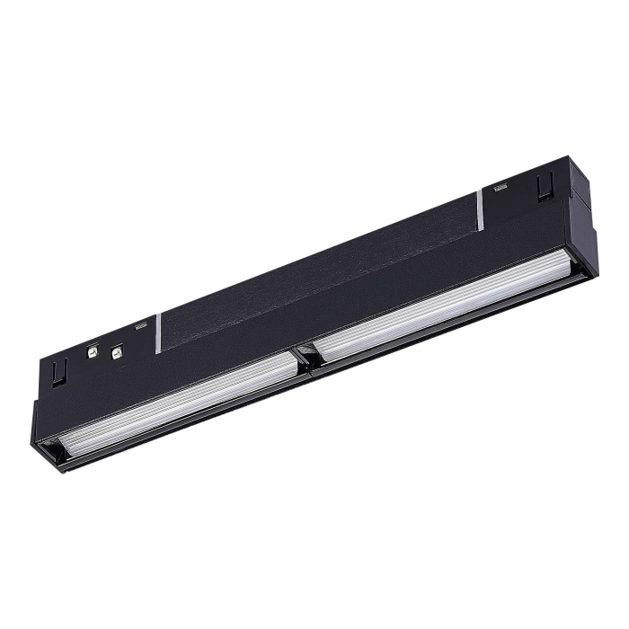Магнитный трековый светильник Черный LED 1*12W 3000K 700Lm Ra>90 120° IP20 L220xW22xH46 ST804.436.12