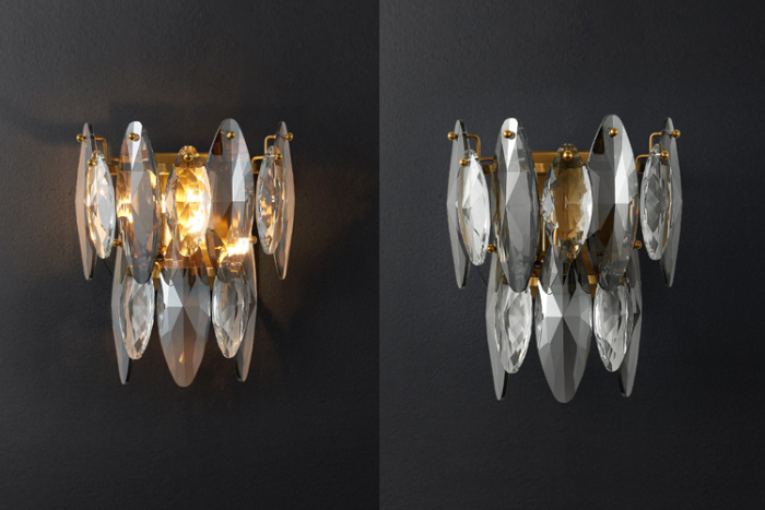 Бра Delight Collection MT8980 MT8980-W brass