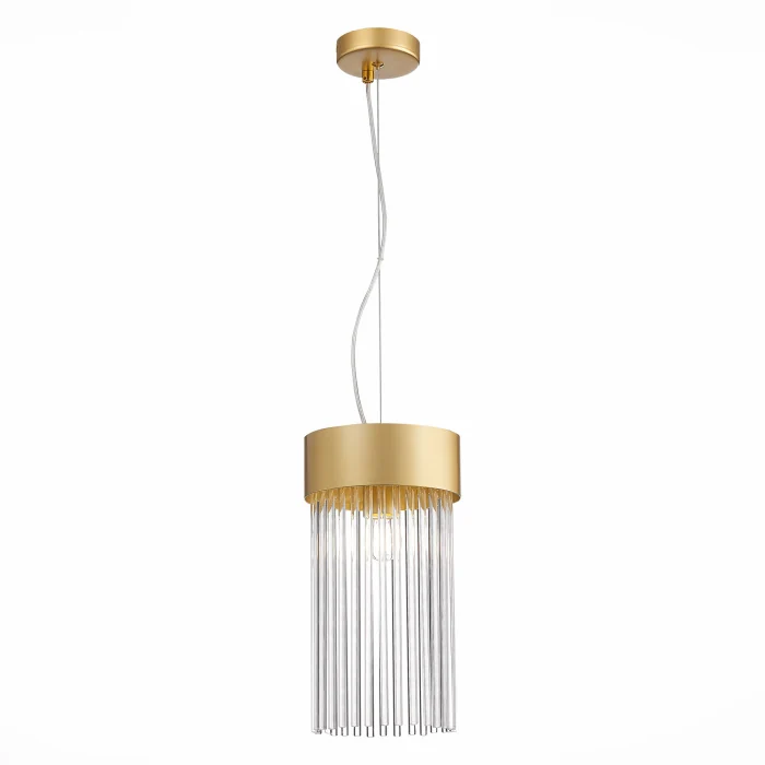 Светильник подвесной ST-Luce Золотистый/Золотистый, Прозрачный E27 1*60W SL1225.203.01
