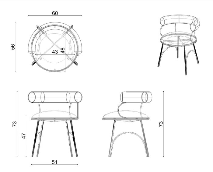 Стул Delight Collection Round Round Chair