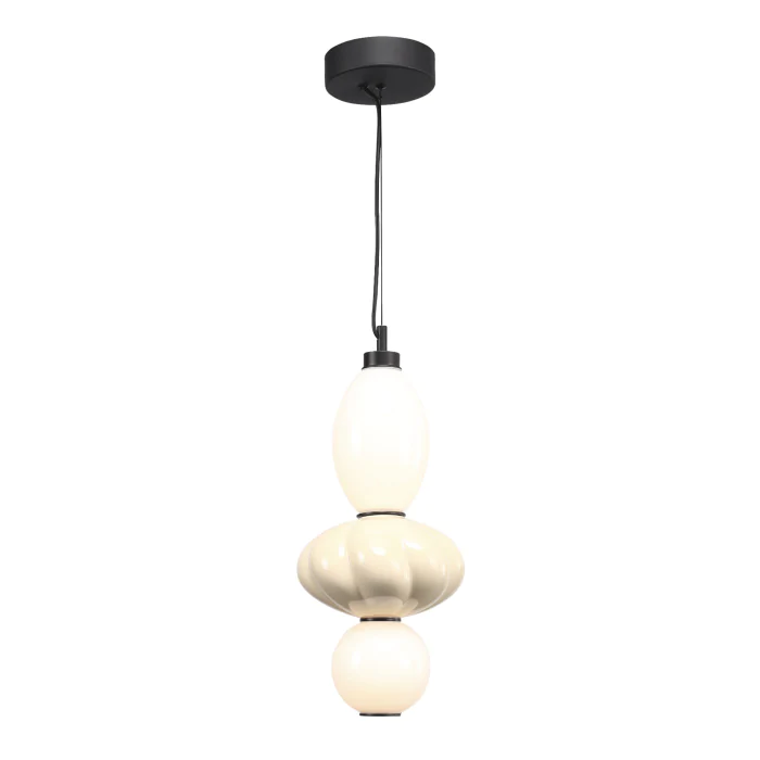 Светильник подвесной ST-Luce черный/желтый, опаловый LED 1*18W 3000K SL6134.413.01