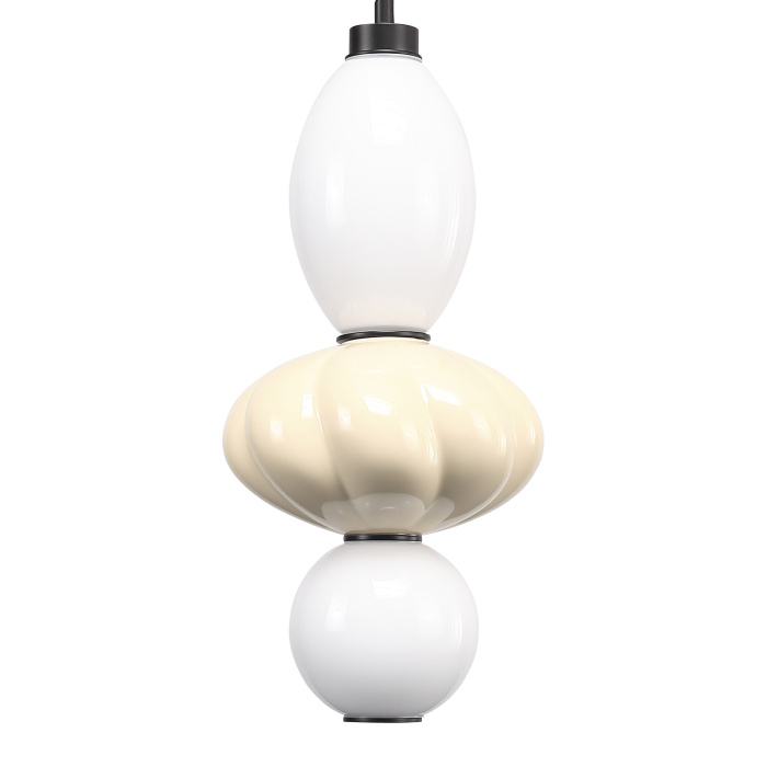 Светильник подвесной ST-Luce черный/желтый, опаловый LED 1*18W 3000K SL6134.413.01