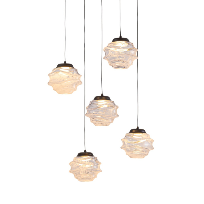 Подвесной светильник Delight Collection MD25030003 MD25030003-5A matt black/clear