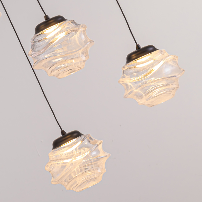 Подвесной светильник Delight Collection MD25030003 MD25030003-5A matt black/clear