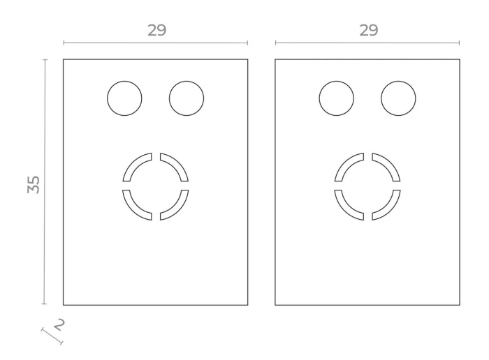 Торцевая заглушка SKYFLAT (2 шт) ST-Luce Белый ST068.509.13