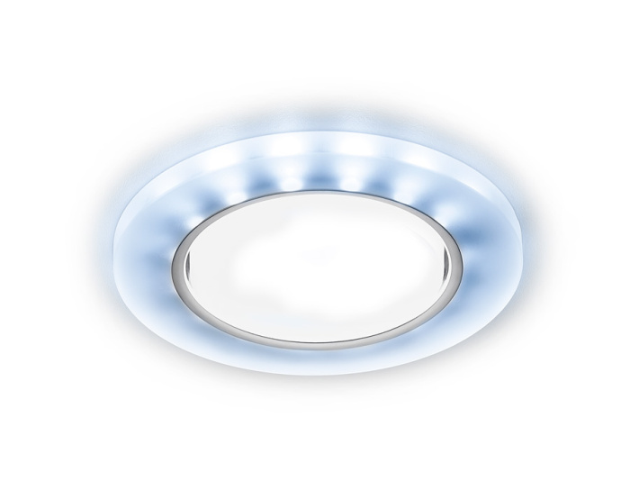 Встраиваемый точечный светильник GX53 с LED подсветкой Ambrella light G214 CL/CH/CLD