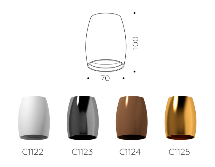 Корпус светильника накладной для насадок D60/70mm Ambrella light C1124
