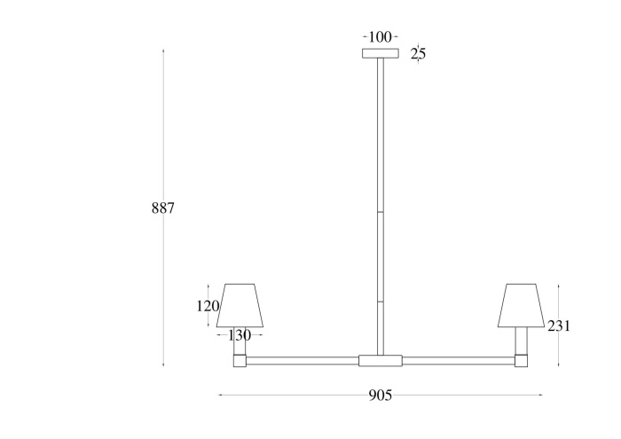 Люстра на штанге Maytoni Tet-a-tet MOD104PL-09B