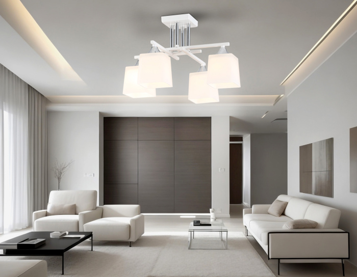 Люстра на штанге со стеклянными плафонами AMBRELLA light TR303041