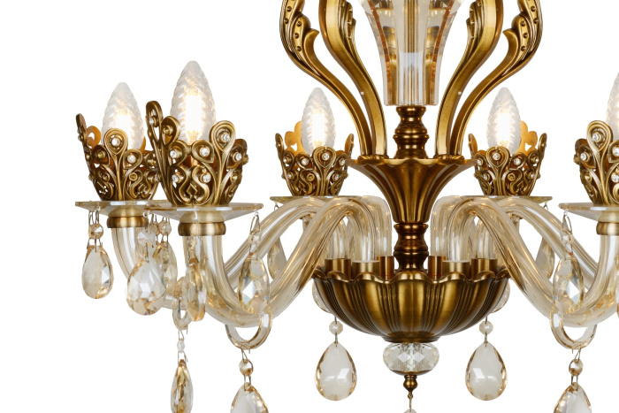 Подвесная люстра iLamp Asia 61078-6 Бронзовая