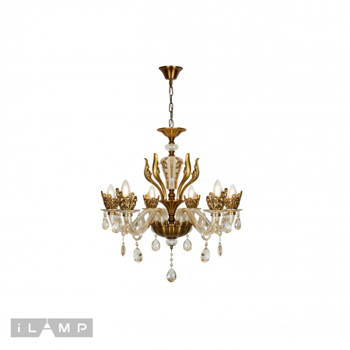 Подвесная люстра iLamp Asia 61078-6 Бронзовая