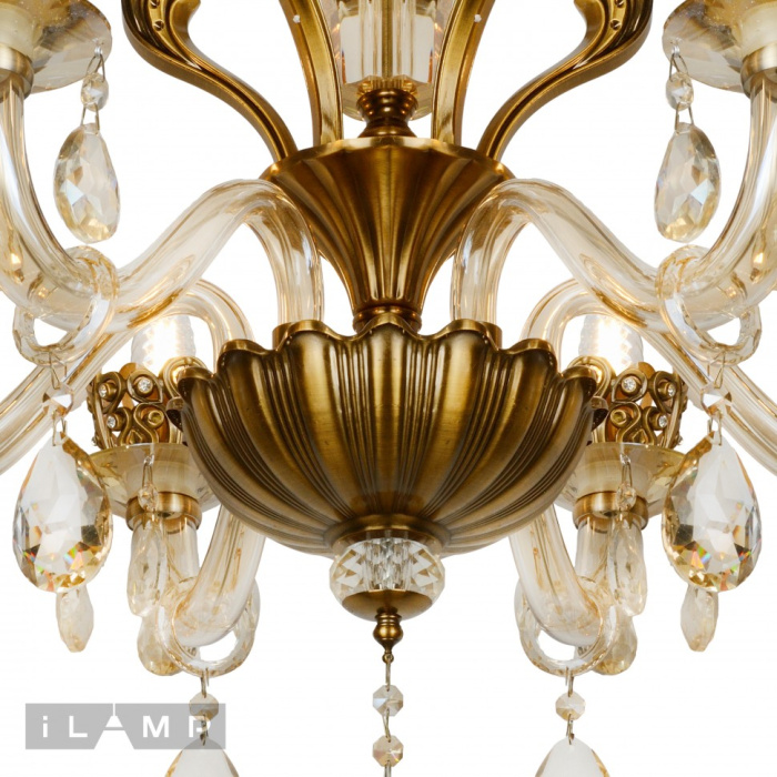 Подвесная люстра iLamp Asia 61078-6 Бронзовая